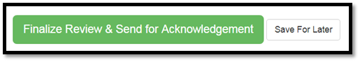 screenshot of buttons to finalize review or save for later